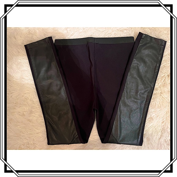 BCBG MaxAzria “Maddex” Leather Front Leggings (NWT) - Picture 8 of 10